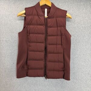 Lululemon Womens Size 8 Puffer Vest Dark Cedar Brown Nylon‎ Goose Down & Around